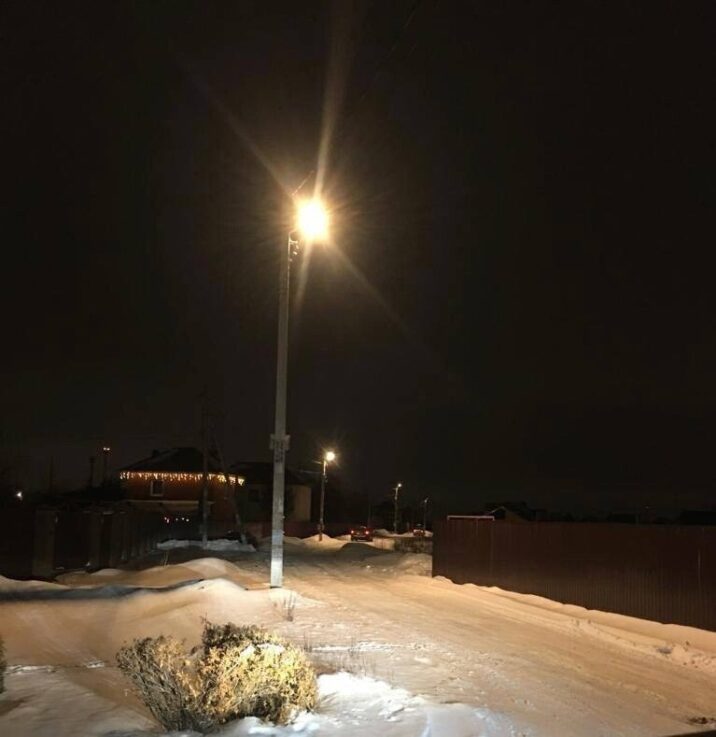 В Раменском г.о. селе Верхнее Мячково зажглись новые уличные фонари Новости Раменское 