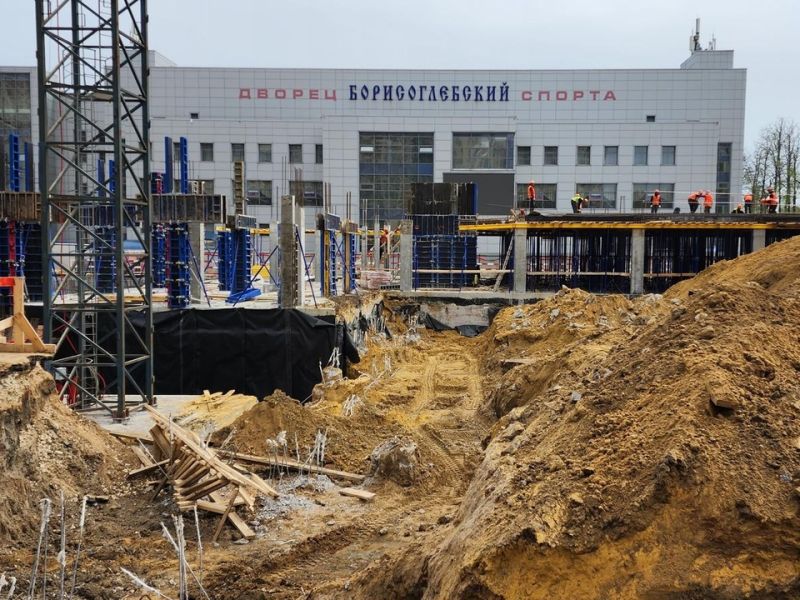 На стройплощадке ФОКа в Раменском возвели основание для чаши бассейна Новости Раменское 